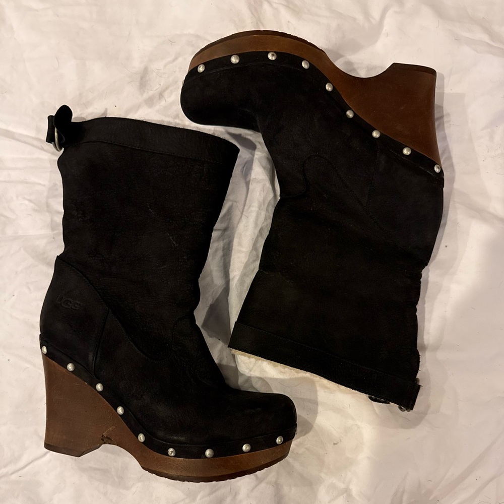 Ugg Black Wedge Boots